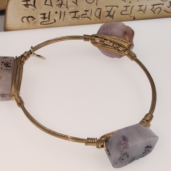 Bourbon and Bowties Gold and Purple Bracelet with Elegant Design - Picture 7 of 7